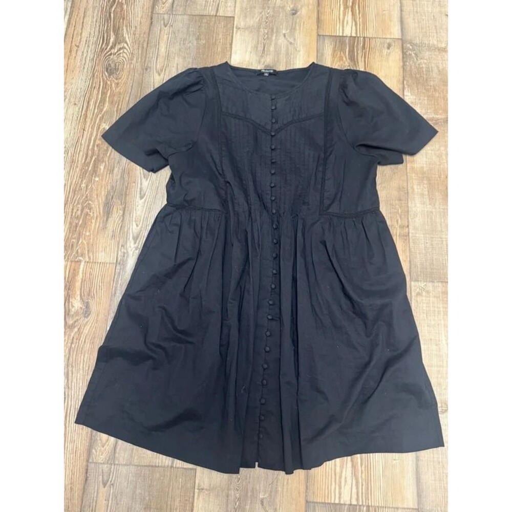 Madewell Pintuck Button-Front Mini Dress